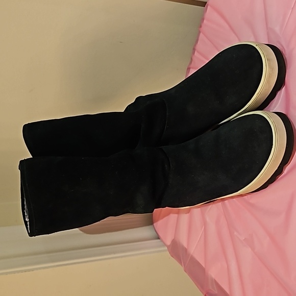 💯Auth Cougar Vail Tall Suede Boot US 6 /EU 36 Faux Fur 2 ways - Picture 1 of 11